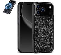 Genérico Apexcarbon Forged Carbon Fiber Phone Case for iPhone 17 Pro MAX, All-Inclusive Magnetic Wireless Charging, Ultra-Slim, Caseless Touch Feeling, Shockproof, Anti-Fall Protective (Black,17air)