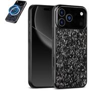 Genérico Apexcarbon Forged Carbon Fiber Phone Case for iPhone 17 Pro MAX, All-Inclusive Magnetic Wireless Charging, Ultra-Slim, Caseless Touch Feeling, Shockproof, Anti-Fall Protective (Silver,16)