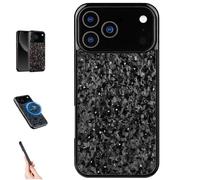 Genérico Apexcarbon Forged Carbon Fiber Phone Case for iPhone 17 Pro MAX, for iPhone 17 Pro MAX Case Aramid, All-Inclusive Magnetic Wireless Charging Anti-Fall Protective (Silver,for iPhone 17 Air)