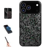 Genérico Apexcarbon Forged Carbon Fiber Phone Case for iPhone 17 Pro MAX, for iPhone 17 Pro MAX Case Aramid, All-Inclusive Magnetic Wireless Charging Anti-Fall Protective (Green,for iPhone 17 Promax)