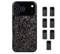 Genérico Apexcarbon Forged Carbon Fiber Phone Case for iPhone, Ultra-Slim All-Inclusive Magnetic Protective Cover, Anti-Scratch, Shockproof, Lightweight (Red,for iPhone15Pro)