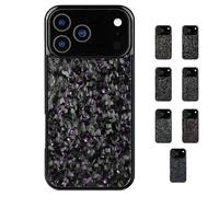 Genérico Apexcarbon Forged Carbon Fiber Phone Case for iPhone, Ultra-Slim All-Inclusive Magnetic Protective Cover, Anti-Scratch, Shockproof, Lightweight (Purple,for iPhone12)