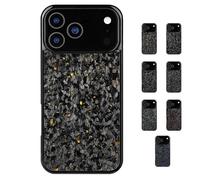 Genérico Apexcarbon Forged Carbon Fiber Phone Case for iPhone, Ultra-Slim All-Inclusive Magnetic Protective Cover, Anti-Scratch, Shockproof, Lightweight (Gold,for iPhone16Pro)