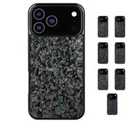 Genérico Apexcarbon Forged Carbon Fiber Phone Case for iPhone, Ultra-Slim All-Inclusive Magnetic Protective Cover, Anti-Scratch, Shockproof, Lightweight (Green,for iPhone13)
