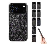 Genérico Apexcarbon Forged Carbon Fiber Phone Case for Phone 17 Pro MAX, Magnetic All-Inclusive Protective Anti-Fall Case,Wireless Charging (Purple,17 ProMax)