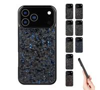 Genérico Apexcarbon Forged Carbon Fiber Phone Case for Phone 17 Pro MAX, Magnetic All-Inclusive Protective Anti-Fall Case,Wireless Charging (Blue,17 Air)
