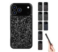 Genérico Apexcarbon Forged Carbon Fiber Phone Case for Phone 17 Pro MAX, Magnetic All-Inclusive Protective Anti-Fall Case,Wireless Charging (Black,17 ProMax)