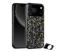 Genérico Apexcarbon Forged Phone Case for iPhone 17 Pro MAX - Ultra-Slim, Anti-Scratch, Shockproof with Magnetic All-Inclusive Protection & Caseless Touch Feel (17pro,Yellow)