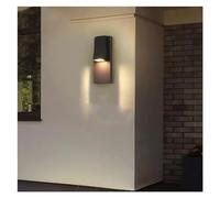 Genérico Aplique de pared LED for exteriores, resistente al agua, color negro, 18 W, compatible con portalámparas de jardín, porche y farola, luz de techo