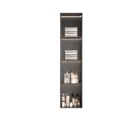 Genérico Aplique de Pared LED Moderno para Ducha - Nicho Empotrado de Acero Inoxidable para baño y Cocina - Diseño Elegante en Gris (120x28x12,5 cm)