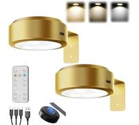 Genérico Aplique Luz Cuadros Sin Cable, Lampara Pared Recargable USB Focos LED Cuadro Mando a Distancia Luces Expositores Batería Lámpara Imagen Inalámbrica Luz Adhesiva Pared para Vitrina