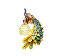 Genérico Apliques de pared, Lámpara de pared pavo, Arte resina estético Retro creativo, restaurante, pasillo, dormitorio, mesita noche, lámpara europea, personalidad preciosa(Colorful light)