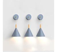 Genérico Apliques de pared, Modern Indoor LED Wall Lamp Black White Gray Bedroom Bedside Light Aisle Corridor Single Head Luminaire Sconce(A style Gray)