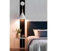 Genérico Apliques de pared, Modern Indoor LED Wall Lamp Black White Gray Bedroom Bedside Light Aisle Corridor Single Head Luminaire Sconce(A style White)