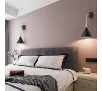 Genérico Apliques de pared, Modern Indoor LED Wall Lamp Black White Gray Bedroom Bedside Light Aisle Corridor Single Head Luminaire Sconce(A style Black)