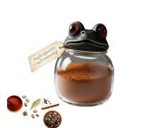Genérico Apothecary Jar - Glass Frog Design Container | Decorative Storage Jar For Counter Kitchen Candy Coffee Sugar Flour Vanity Display Offering A Reliable Solution All Your Storage Needs.
