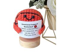 Genérico Apoye Las emociones positivas Bola de Crochet, Bola de Tejer con Cita Motivacional, muñeca Creativa de Apoyo Emocional para el Escritorio en el Lugar de Trabajo en casa
