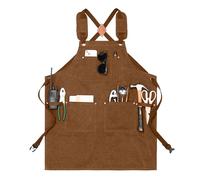 Genérico Apron with Pockets - Adjustable Tool Kitchen Waterproof Accessories | Tool Apron with Pocket Cross-Back Straps | for Men Women Kitchen Cooking Chef Grilling Mother's Day
