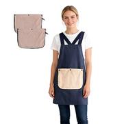 Genérico Apron with Pockets for Women and Men Cross Back Design with Towel, Apron with Detachable Towel, Waterproof and Lightweight (Blue)