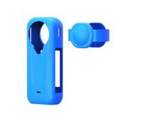 Genérico Apto para Insta360 X4 Air, Funda Protectora de Silicona para cámara, Funda Completa a Prueba de Golpes con Tapa para Lente (Azul)