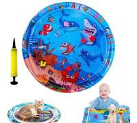 Genérico Aqua Cats Water Mat, Pet Water Bed for Cats and Dogs, 2025 New Thickened Cat Waters Mat with Fish, Summer Indoor Interactive Pet Toys, Feel Cool Comfort Playmat (F-Round 39.4in)