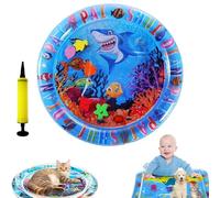 Genérico Aqua Cats Water Mat, Pet Water Bed for Cats and Dogs, 2025 New Thickened Cat Waters Mat with Fish, Summer Indoor Interactive Pet Toys, Feel Cool Comfort Playmat (A-Round 25.6in)