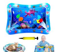 Genérico Aqua Cats Water Mat, Pet Water Bed for Cats and Dogs, 2025 New Thickened Cat Waters Mat with Fish, Summer Indoor Interactive Pet Toys, Feel Cool Comfort Playmat (J-Square 27.2 * 19.7in)