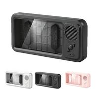 Genérico Aqua Play Phone Holder, Aqua Play Shower Phone Holder with Speaker, 100% Waterproof/Fog-Proof & Secure 360° Mount, 60° Fixed Opening Angle for Pick-Up and Placement (Black)