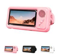 Genérico Aqua Play Shower Phone Holder with Speaker, 100% Waterproof/Fog-Proof & Secure 360° Mount, Aquaplays - Waterproof Phone Holders for Bathroom Mirror Bathtub Kitchen (Pink)