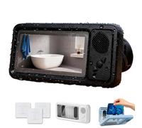Genérico Aqua Play Waterproof Phone Holder, Aqua Play Phone Holder with Speaker, Waterproof Secure 360° Mount, Waterproof PhoneHolder with Built-in Bluetooth Speaker (Black)