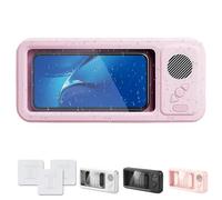 Genérico Aqua Play - Waterproof Phone Holder, Shower Phone Holder with Speaker, Waterproof & Fog-Proof, 60° Fixed Opening Angle for Pick-Up and Placement (Pink)