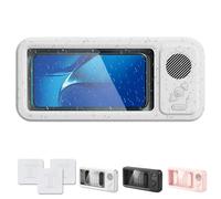 Genérico Aqua Play - Waterproof Phone Holder, Shower Phone Holder with Speaker, Waterproof & Fog-Proof, 60° Fixed Opening Angle for Pick-Up and Placement (White)