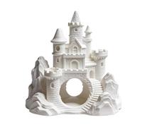Genérico Aquarium Cave - Castle Fish Tank Decoration, 3.94x3.94 Inches Aquarium Decor Ornament for Breeders Hobbyists Beginners Aquarists Anglers Home Office Stores Shops