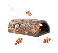 Genérico Aquarium Cave Ornament - Tree Trunk Fish Habitat Decor for Tanks | Resin Hollow Log Shelter with Natural Texture Design, Hiding Spot Accessory for Aquarists Home Office Display