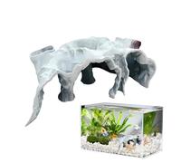 Genérico Aquarium Cave Shelter, Fish , 5.91x3.15in Breeding Tank Decor, Ceramic Natural Looking Design, Aquariums Breeding Caves for Betta, Guppy, Cichlid, Reptile, Habitat