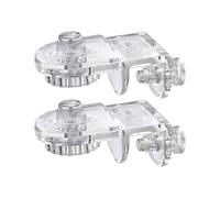 Genérico Aquarium Clips - Adjustable Acrylic Clamp Set, Easy Install Glass Holder, Sturdy Support For Tank Cover, Lightweight Transparent Build | Fish Lid Top Replacement Or Maintenance