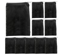 Genérico Aquarium Filter Bags, Fish Tank Media Pack, 7.87x11.81 Inches, Spill-Proof Fine Mesh Filter Bag, Filtration and Maintenance, Ideal for Freshwater, Saltwater, Aquariums, White/Black