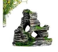 Genérico Aquarium Landscape Rocks - Resin Tall Rock Cave Decoration, Natural Textured Ornament | Fish Shrimp Habitat Decor For Small Tank Landscape Play Shelter