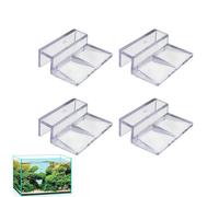 Genérico Aquarium Lid Clips, 4PCS Multi-Purpose Clear Color Acrylic Fish Tank Cover Holder Support, Sturdy Aquarium Lids Clips Clamps For Glass Cover, Terrarium Covers, Fish Tank Lid and Covers