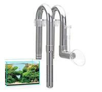Genérico Aquarium Oil Skimmer Pipe - Stainless Steel Film Remover, Self-Leveling Inflow Filter Pipe, Resistant Water Tube Fitting, Professional Bio-Film Skimmer | For Fresh Water