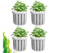 Genérico Aquarium Plant Holder, Stable Fish Tank Basket, 4 Piece Hydroponic Planting Cups, Mesh Design, Easy Root Anchoring, Set of 4, Black, for Water Feature Decoration, Hotel, 1.57x1.34x1.38inches