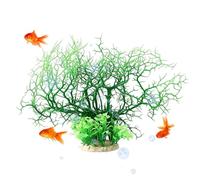 Genérico Aquarium Plants, Realistic Artificial Coral Fish Tank Decor, Soft Silicone Aquatic Plant Set, 38x6.5x28cm Fade Resistant Aquarium Ornament For Saltwater Freshwater Home Office Dorm Hotel Use