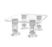 Genérico Aquarium Pump Stand - Shockproof Aquarium Pump Riser | Transparent PC Water Pumps Bracket | with Suction Cups, Lightweight Vibration Dampening Base For Fish Tanks and Aquariums