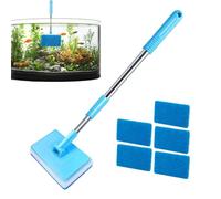 Genérico Aquarium-Reinigungsbürste | Teleskopischer Aquariumsglasreiniger Mit Wechselköpfen | Aquarium Bürsten,für Frauen, Ehemann, Ehefrau, Mama, Papa, Die Gesamte Familie All Ihre