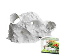 Genérico Aquarium Tunnel - Decorative Cave Shelter for Freshwater, Saltwater Cave with Hiding Spots, Fish Tank Ornament for Shrimp, Betta, Loach, Crab and Aquatic Pets, 6.61x3.94x1.89 Inches