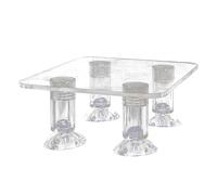 Generico Aquarium Water Pump Stand - PC Transparent 12 x 10 x 4,5 - 18 x 12 x 6 cm | Shockproof Anti Grit Pümp Support | Aquarium Pond Fish Tank Accessory for Stable Water Pump Home And Garden Use