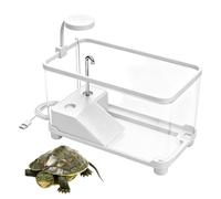 Genérico Aquatic Turtle Tank Clear Habitat Enclosure with Basking Stage