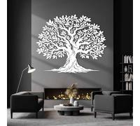 Genérico Árbol de la Vida de Metal para Pared, decoración de Ramas de Metal, Ideal para Sala de Estar, Dormitorio, Pasillo y escaleras, (Blanco, 30 x 25 cm)