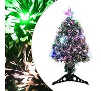 Genérico Árbol de Navidad con Luces Fibra óptica Verde y 64 cm,Casa y jardín,Decoración,Decoraciones Festivas y estacionales,Arboles de Navidad,Verde,0.9kg,328436
