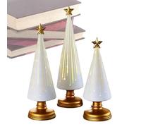 Generico Árbol de Navidad de mesa - Estatua de 3 piezas, figura en forma de estrella de resina para , de poliresina esculpida, sudario cónico